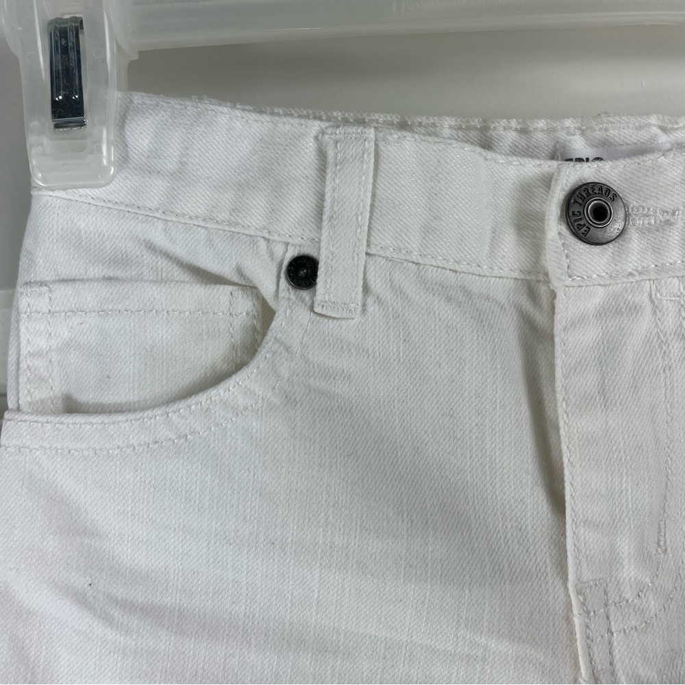 EPIC THREADS white denim Bermuda shorts for Girls adjustable waist size 5 - Picture 5 of 14